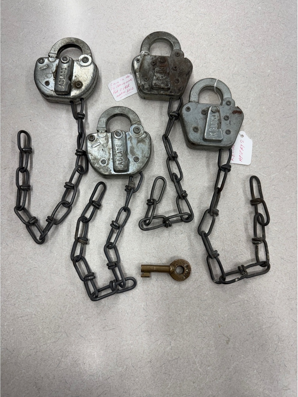 Lot of 4 Railroad Switch Locks